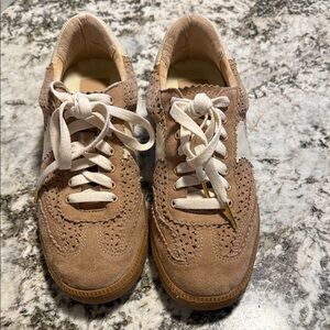 Dolce Vita Beige Suede Women's Sneakers